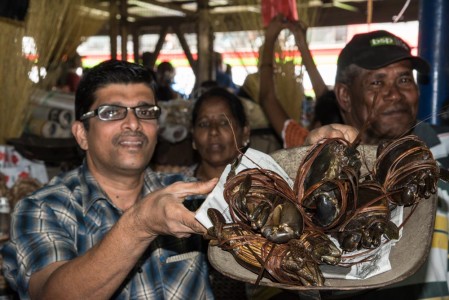 Lobsters at the market in Labasa