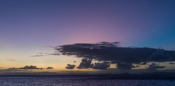 Looking west from our boat. 