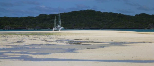 Sand spit at low tide