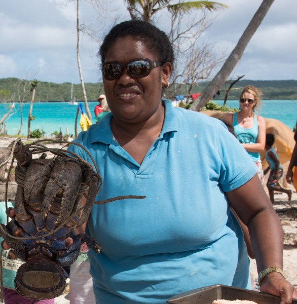 Ma with a coconut crab