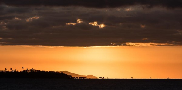 Sunset from our anchorage outside Port Denarau