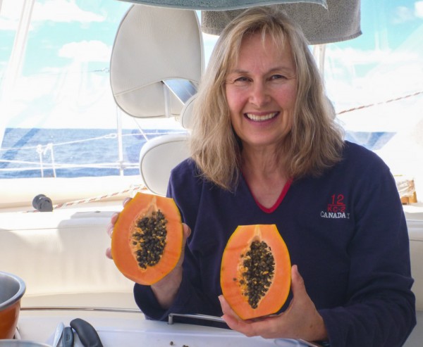 Perfectly ripe strawberry papaya