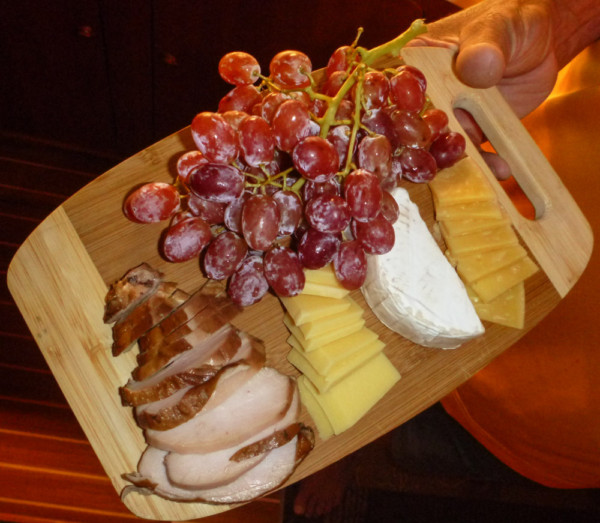 Appetizers for cocktails in the cockpit