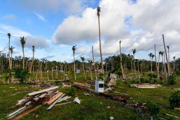 Debris from the cyclone