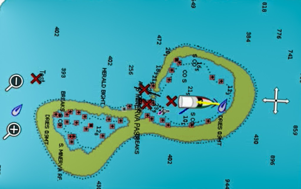 Minerva Reef Chart